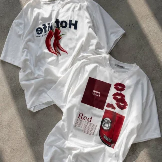 تی‌شرت طرح Hot Life و Red